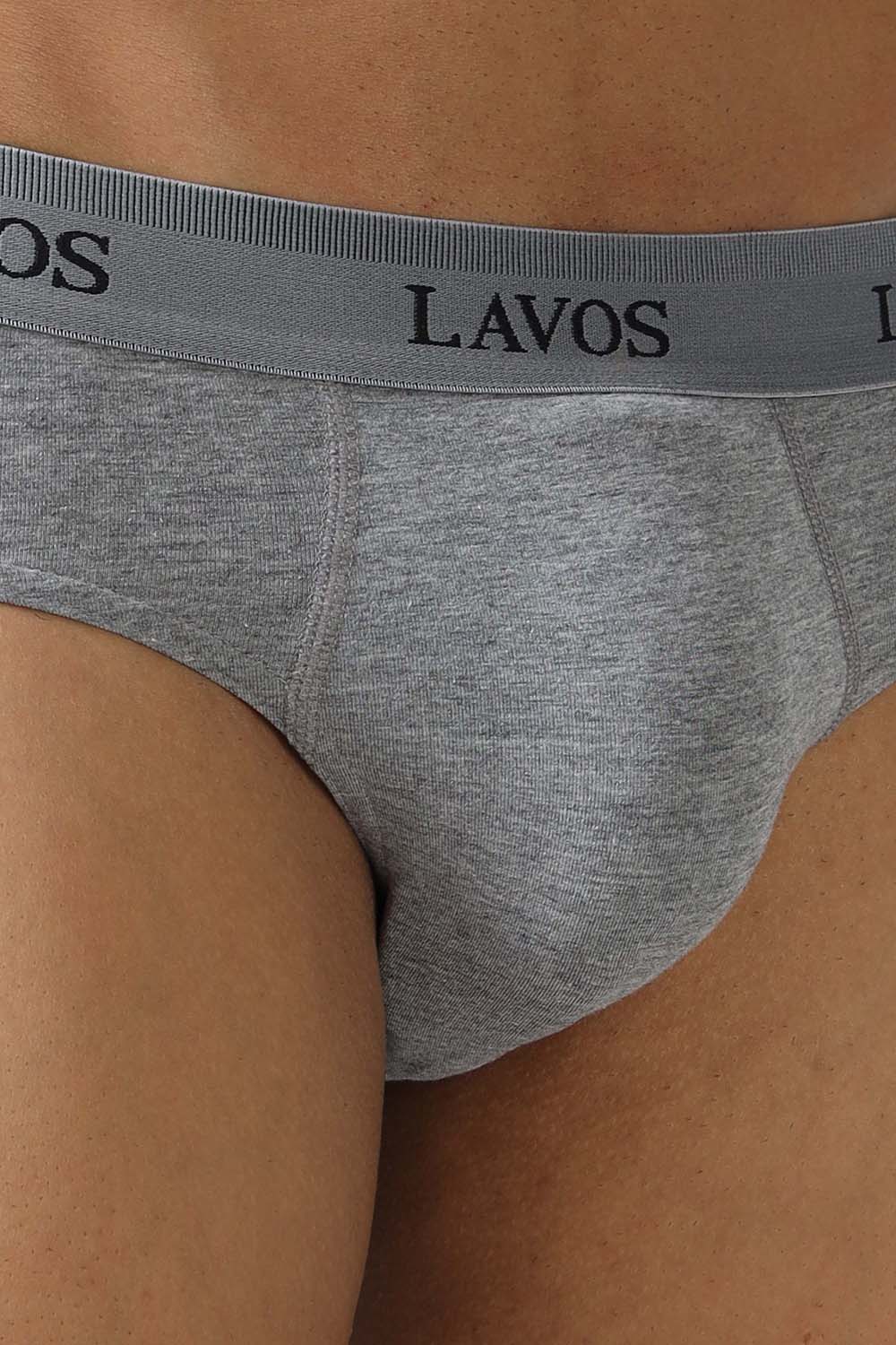 Lavos Men's Bamboo Cotton Airflow Brief | Mid Rise 4-Way Stretch Underwear | Ultra-Soft Antibacterial Organic Cotton Innerwear - LM2009