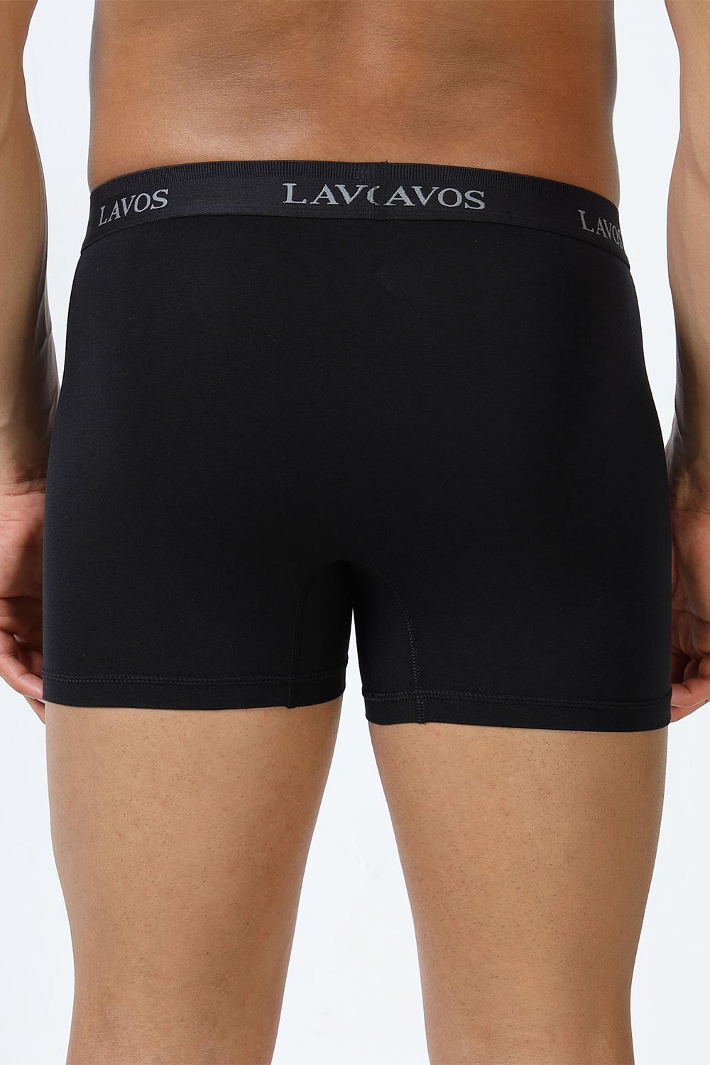 Lavos Men's Bamboo Cotton Boxer Briefs | Mid Rise 4-Way Stretch Underwear | Breathable Organic Cotton Antibacterial Trunks - LM2003
