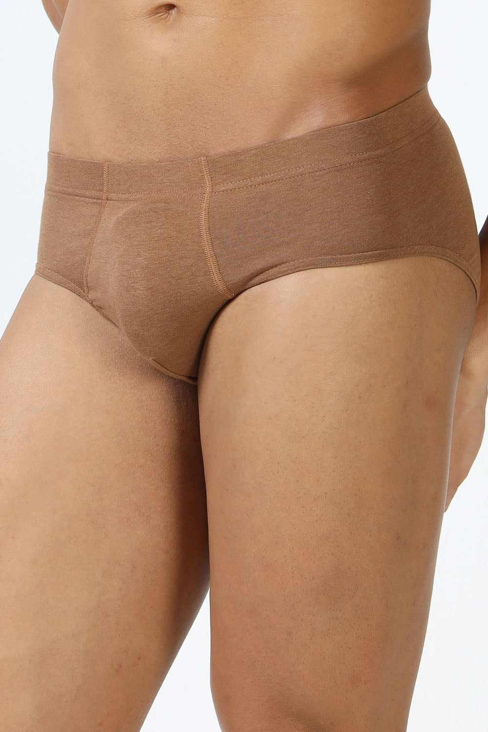 Lavos Men's Bamboo Cotton Brief | Mid Rise Solid Innerwear | 4-Way Stretch Organic Cotton Underwear with Natural Support - LM2011