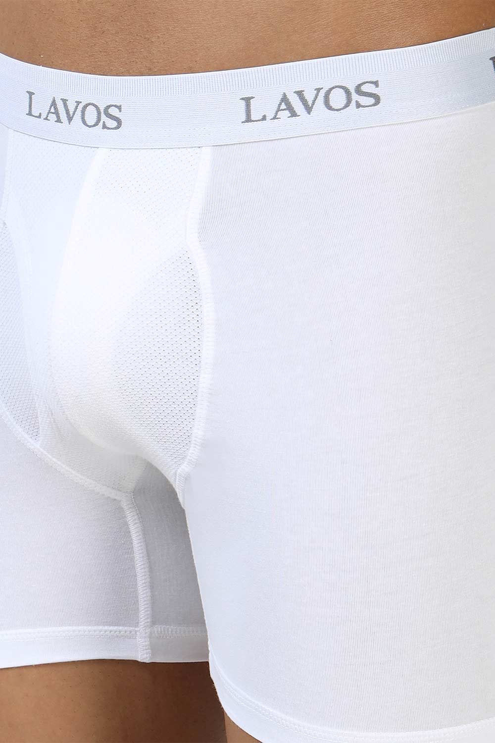Lavos Men's Bamboo Cotton Boxer Briefs | Mid Rise 4-Way Stretch Underwear | Breathable Organic Cotton Antibacterial Trunks - LM2003