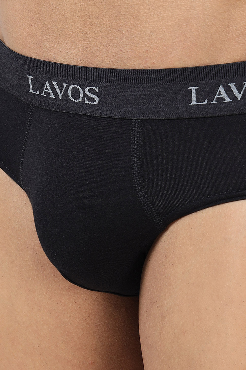 Lavos Men's Bamboo Cotton Airflow Brief | Mid Rise 4-Way Stretch Underwear | Ultra-Soft Antibacterial Organic Cotton Innerwear - LM2009