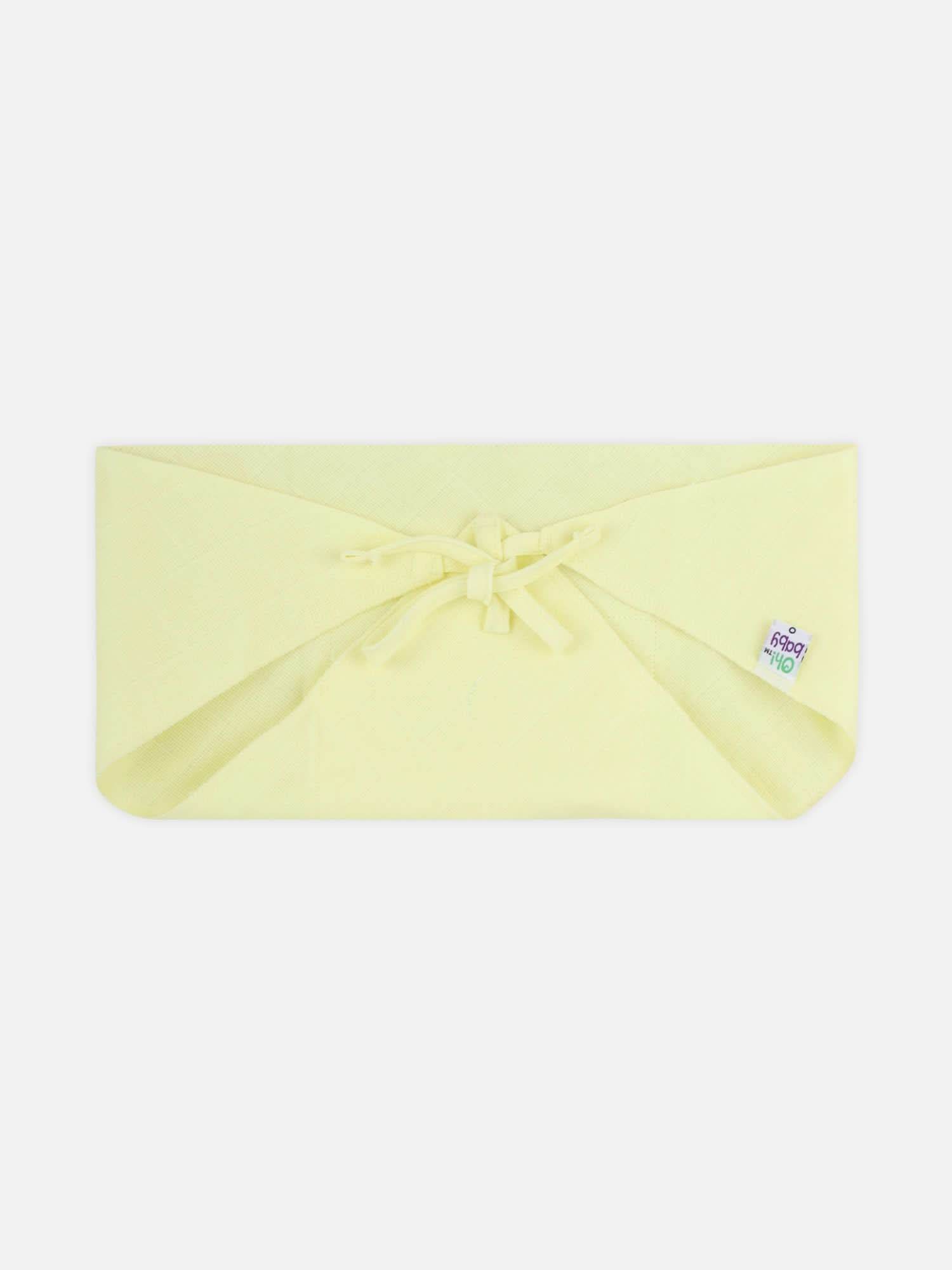 Oh Baby Plain Triangle Nappies Yellow - Trpl - Naidu Hall Family Store
