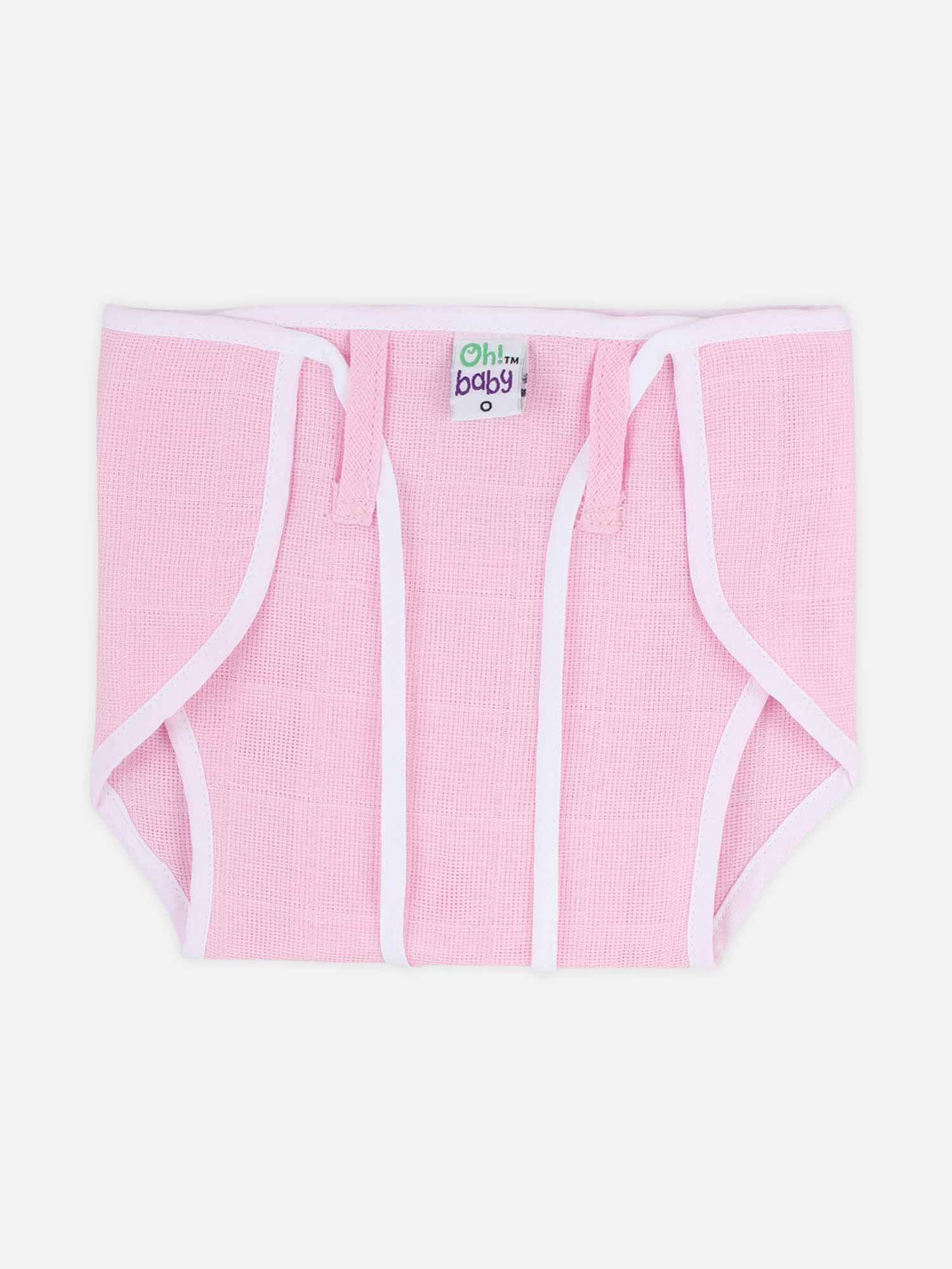 Oh Baby Plain Round Nappies Pink - Rdpl - Naidu Hall Family Store
