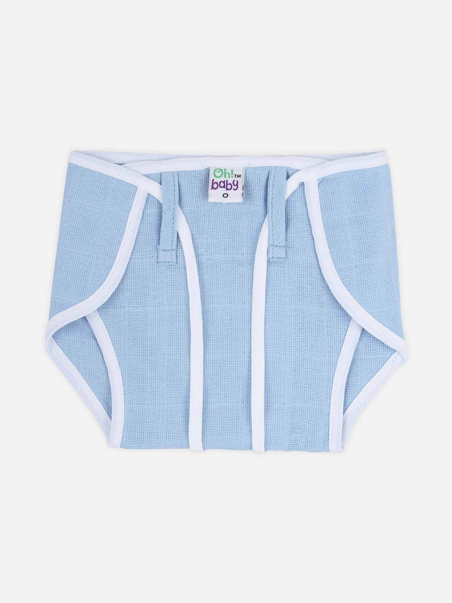 Oh Baby Plain Round Nappies Blue - Rdpl - Naidu Hall Family Store