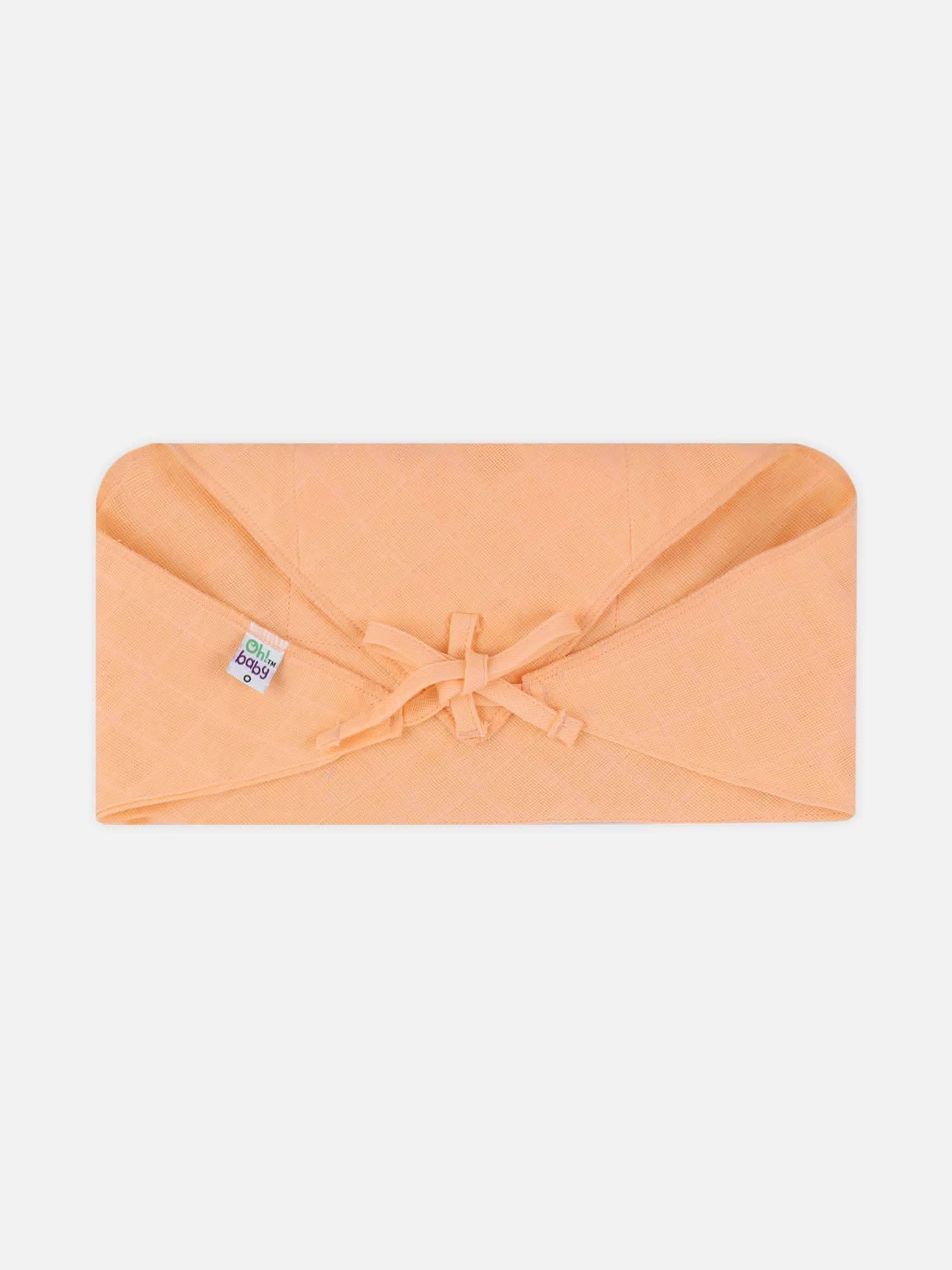 Oh Baby Plain Triangle Nappies Orange - Trpl - Naidu Hall Family Store