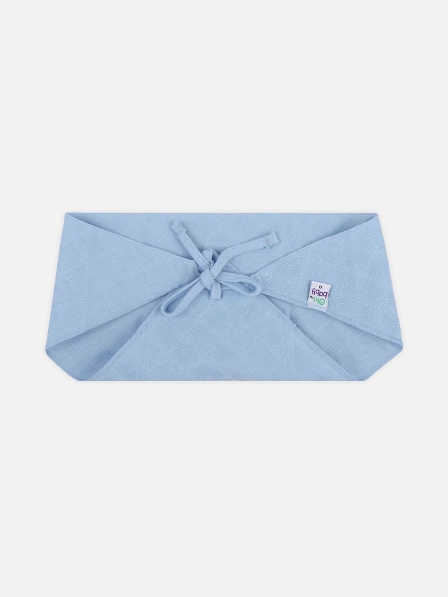 Oh Baby Plain Triangle Nappies Blue - Trpl - Naidu Hall Family Store