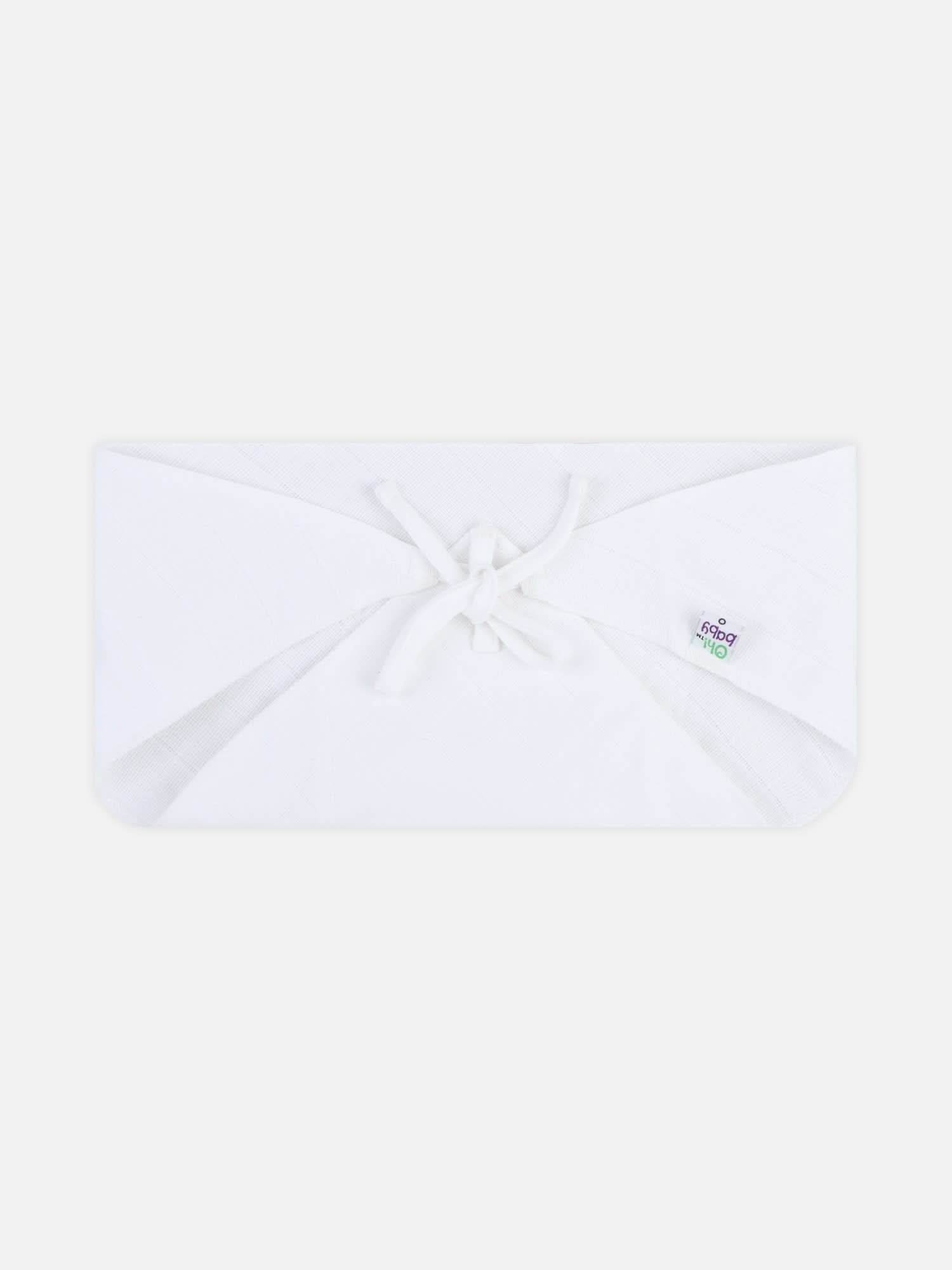Oh Baby Plain Triangle Nappies White - Trpl - Naidu Hall Family Store