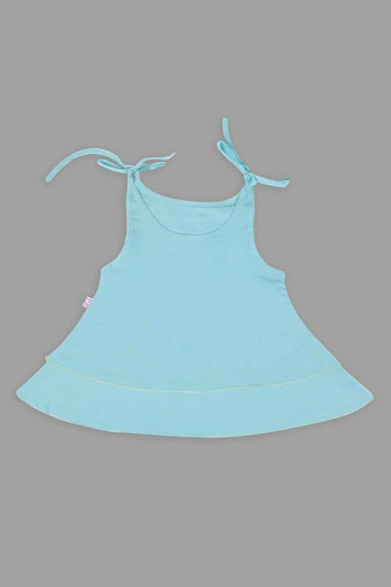 Oh Baby 100% Cotton Shoulder Knot Sleeveless Frock - FR03 - Naidu Hall Family Store