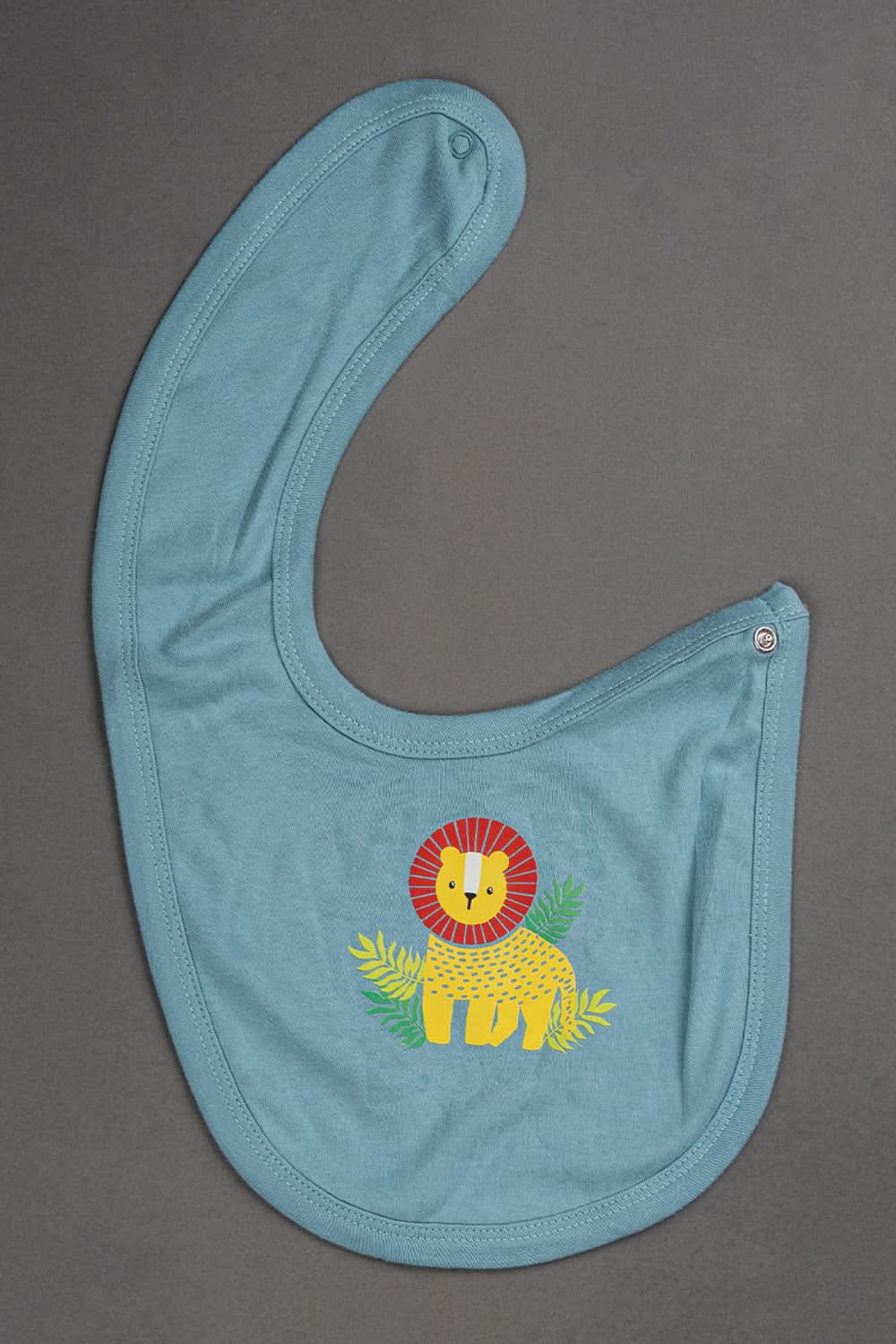 Oh Baby Cotton Interlock Knit Animal Print Bib Pack Of- 2 - Blue & Assorted - B202