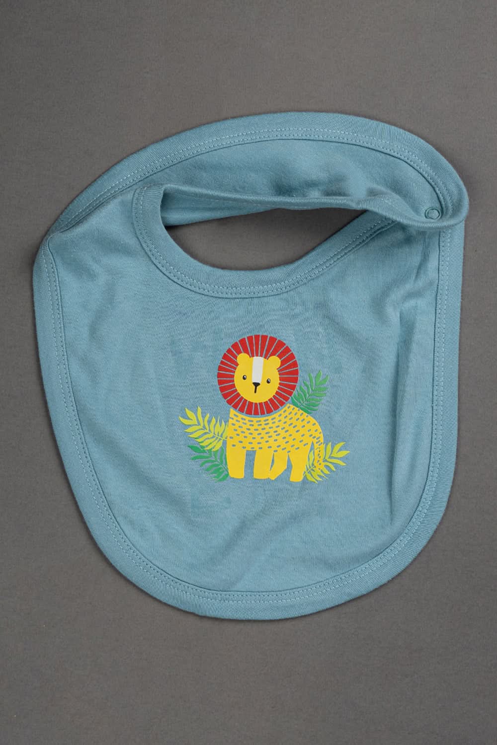 Oh Baby Cotton Interlock Knit Animal Print Bib Pack Of- 2 - Blue & Assorted - B202