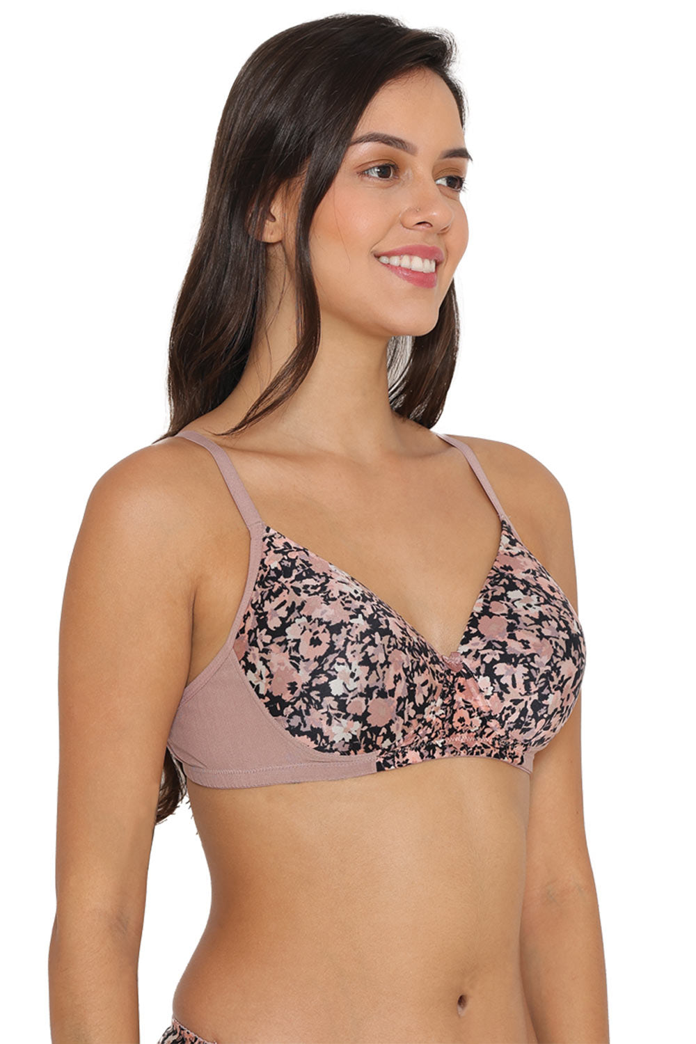 B’ZAR Printed Bra for Women – Full Coverage Non-Wired Lightly Padded Bra | Comfortable Everyday Wear Bra - BZB1134