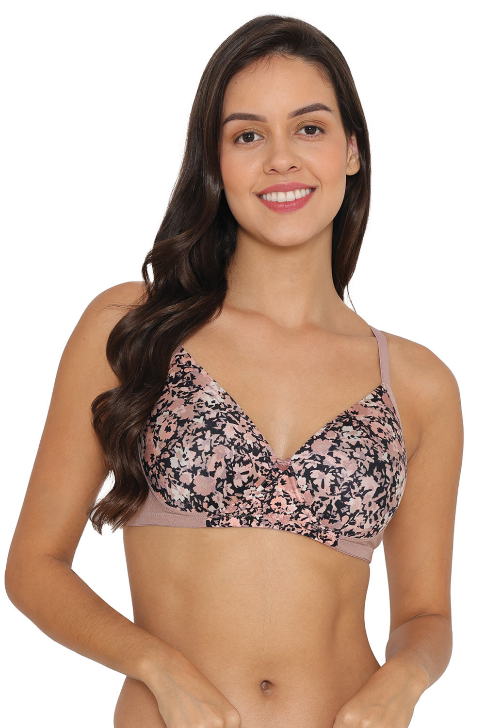 B’ZAR Printed Bra for Women – Full Coverage Non-Wired Lightly Padded Bra | Comfortable Everyday Wear Bra - BZB1134