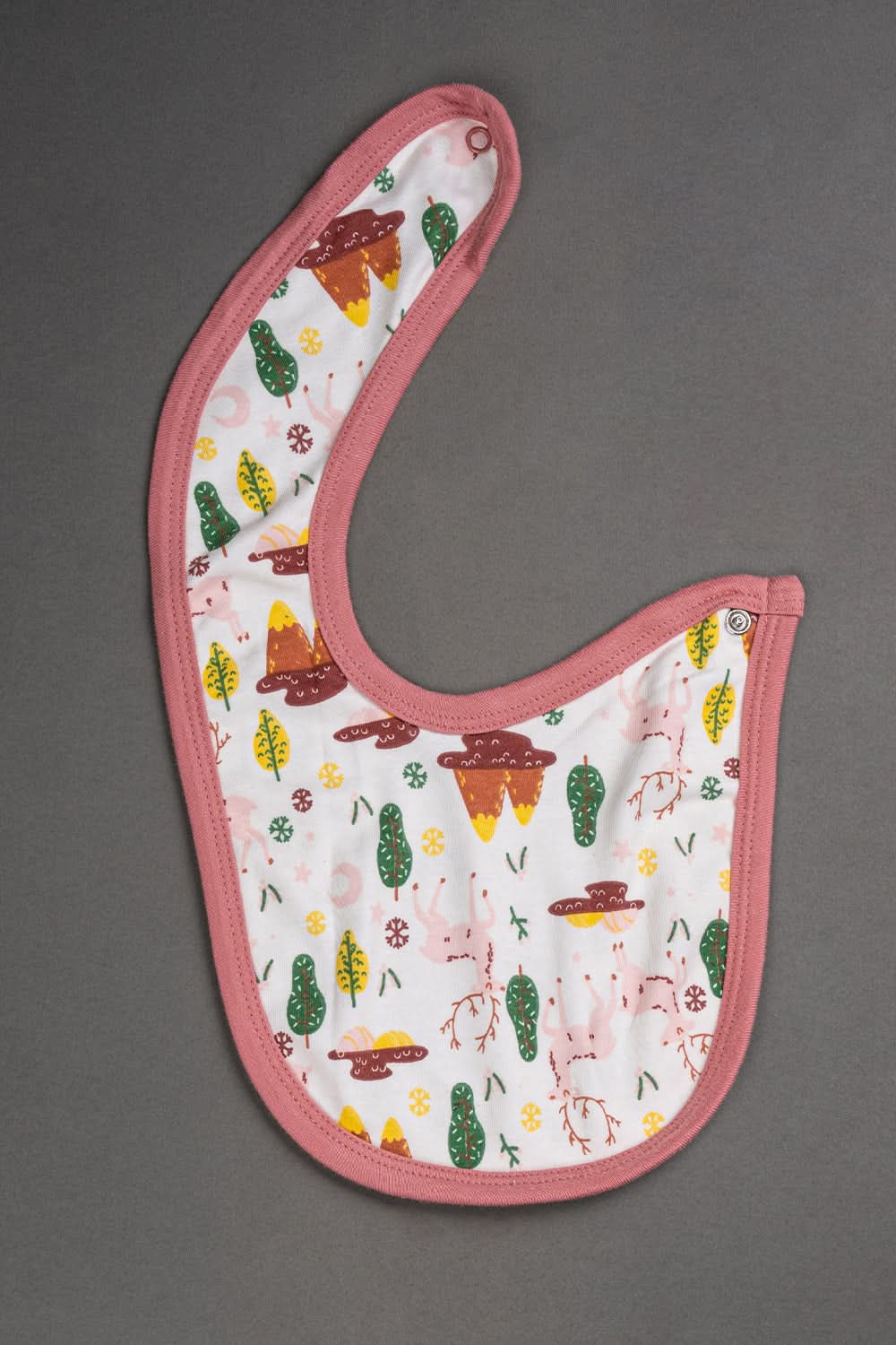 Oh Baby Cotton Interlock Knit Animal Print Bib Pack Of- 2 - Pink & Assorted - B201
