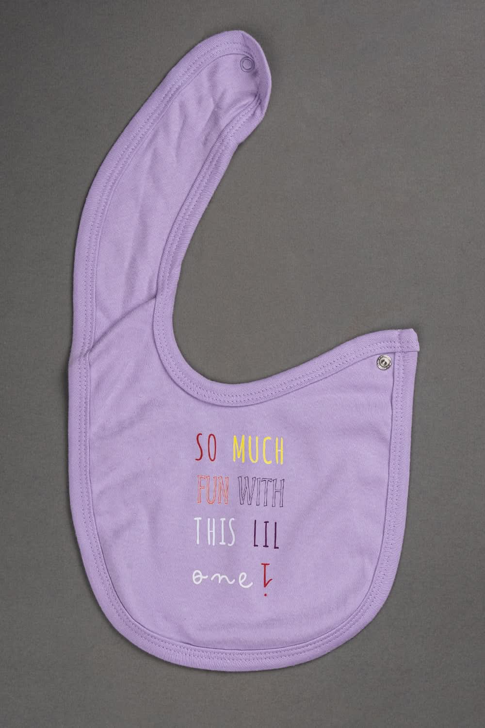 Oh Baby Cotton Interlock Knit Animal Print Bib Pack Of- 2 - Lilac & Assorted - B205