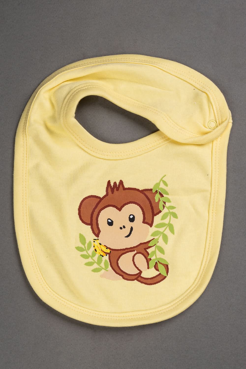 Oh Baby Cotton Interlock Knit Animal Print Bib Pack Of- 2 - Yellow & Assorted - B203