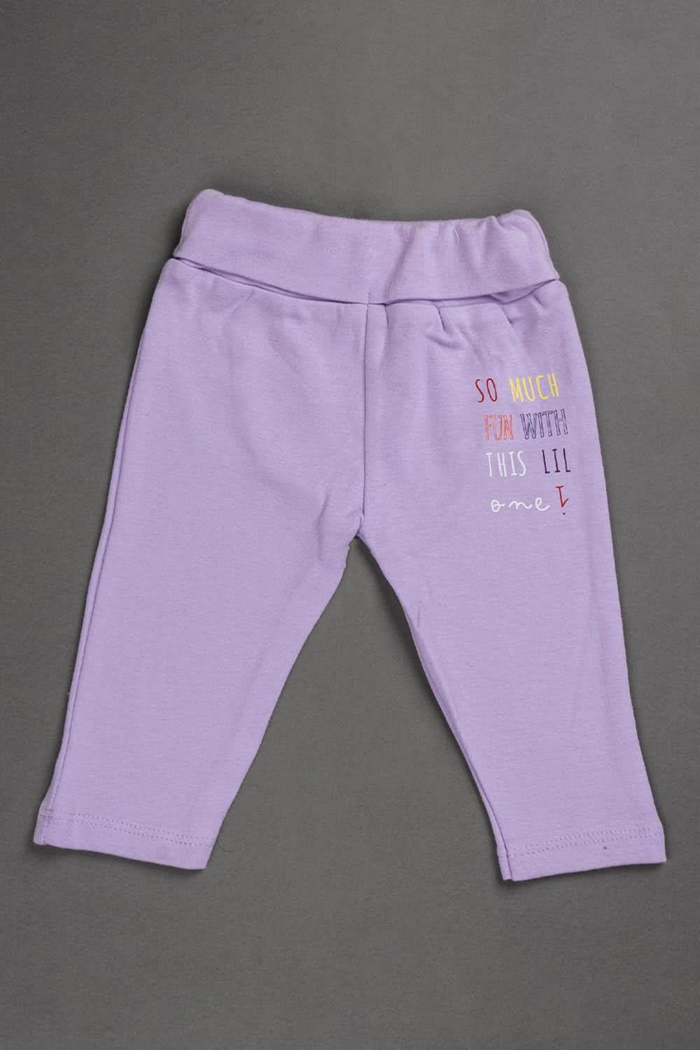 Oh Baby Cotton Interlock Knit Animal Print Infant Gift Set- Lilac - S205 - Naidu Hall Family Store