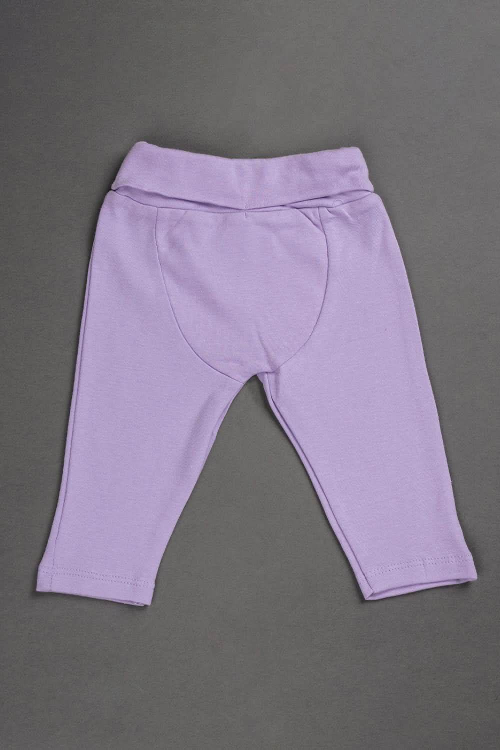 Oh Baby Cotton Interlock Knit Animal Print Infant Gift Set- Lilac - S205 - Naidu Hall Family Store