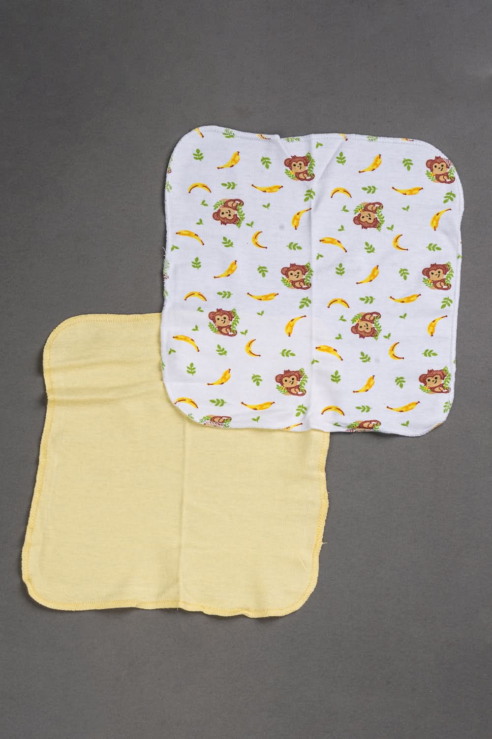 Oh Baby Cotton Interlock Knit Animal Print Wash Cloth Pack Of - 7 - Yellow & Assorted - C203
