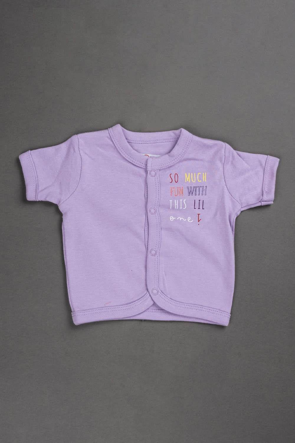 Oh Baby Cotton Interlock Knit Animal Print Infant Gift Set- Lilac - S205 - Naidu Hall Family Store