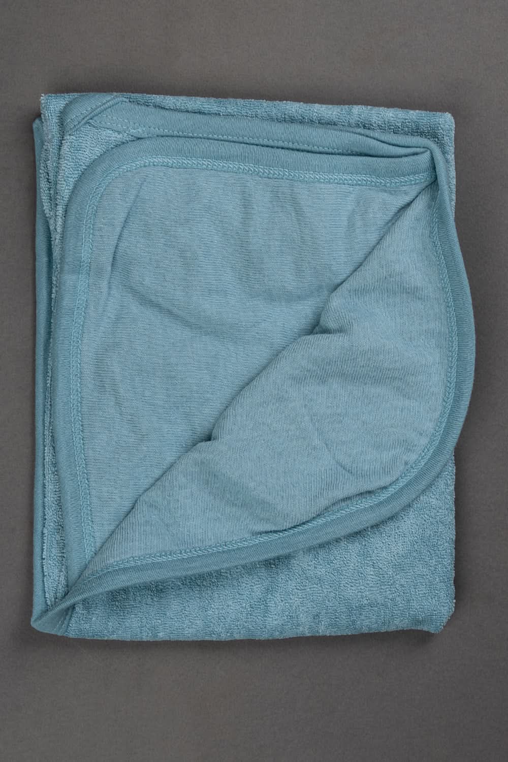 Oh Baby Cotton Interlock Terry Knit Animal Print Blanket - Blue - Bk05