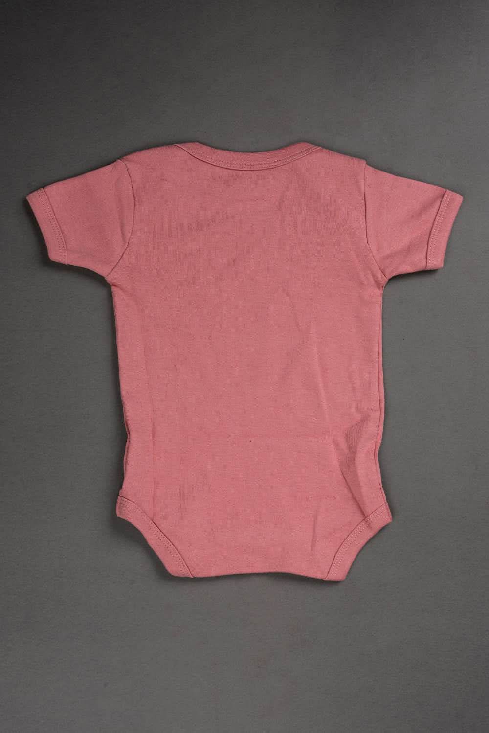 Oh Baby Cotton Interlock Knit Animal Print Halfsleeve Onesies Pack Of - 2 - Pink & Assorted - S201 - Naidu Hall Family Store