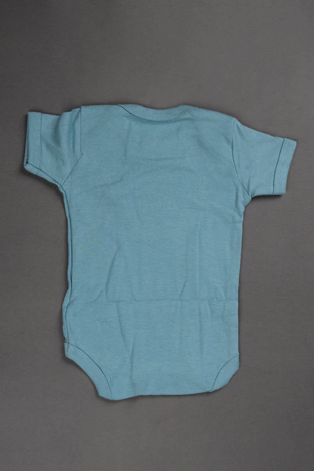 Oh Baby Cotton Interlock Knit Animal Print Halfsleeve Onesies Pack Of - 2 - Blue & Assorted - S202 - Naidu Hall Family Store