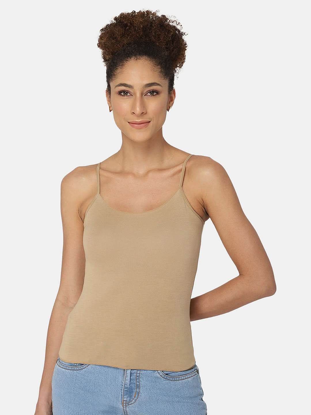 Full Coverage Non-Wired Non-Padded Cotton Intimacy Slip Camisole - Prime Shades - IN08 - Naidu Hall Family Store