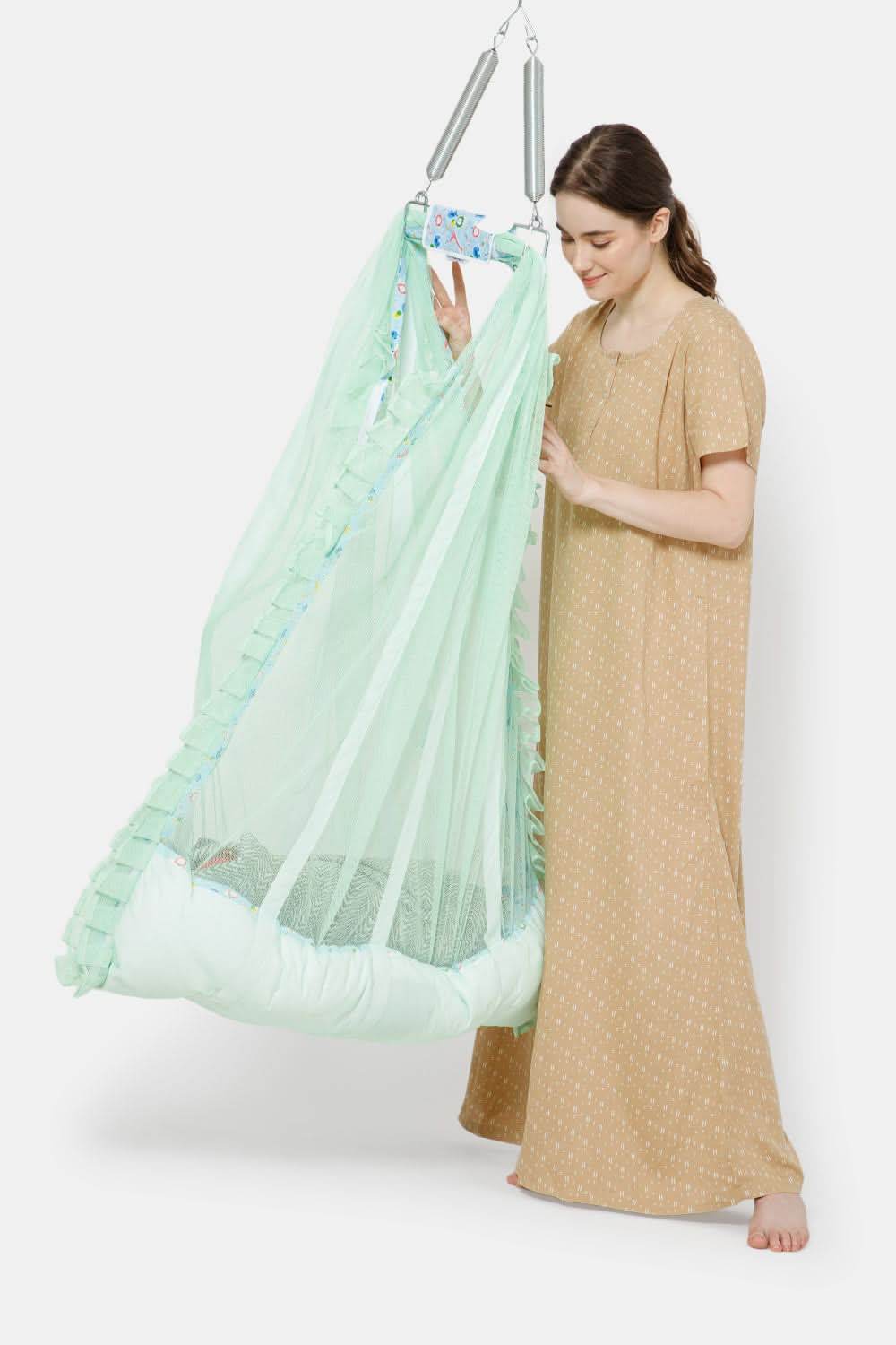 Oh Baby 100% Cotton Printed Infants Thuli Mosquito Net Bed for Kids - Bepr - Naidu Hall Family Store