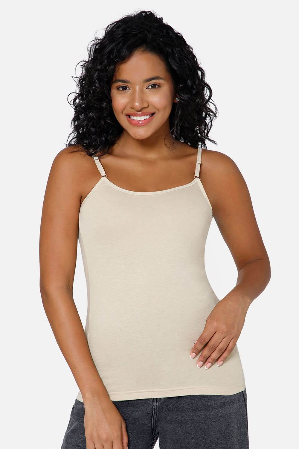 Intimacy Full Coverage Cotton Slip Camisole – IN08 | Non-Padded & Wire-Free Comfort Design - Naidu Hall Family Store