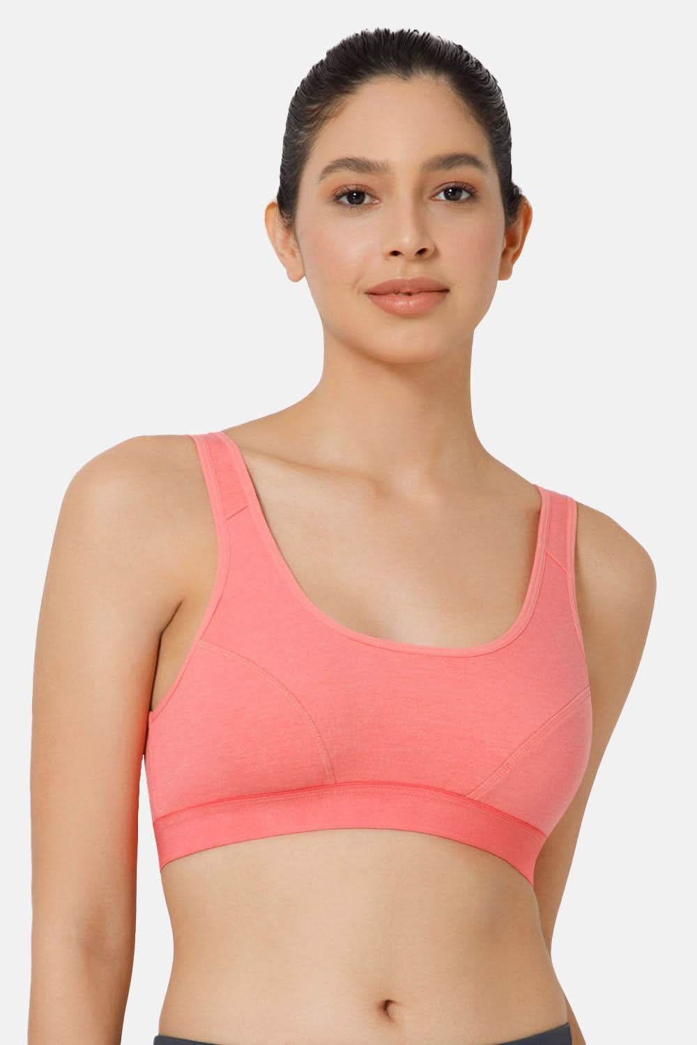 Naidu Hall Cotton Sports Bra - Erica | High Coverage, Cut & Sew Design, Effortless Comfort - Naidu Hall Family Store