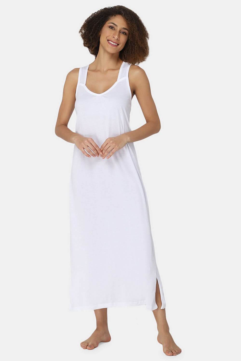 Intimacy Sleeveless Full-Length Night Slip | Ultra-Soft Cotton Comfort for All Seasons - Naidu Hall Family Store