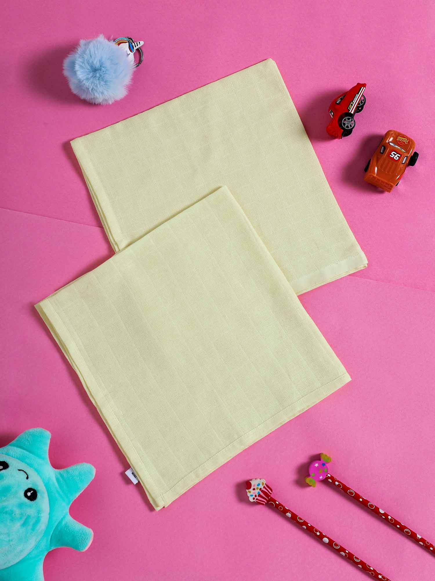 Oh Baby Plain Square Nappies Yellow - Sqpl - Naidu Hall Family Store