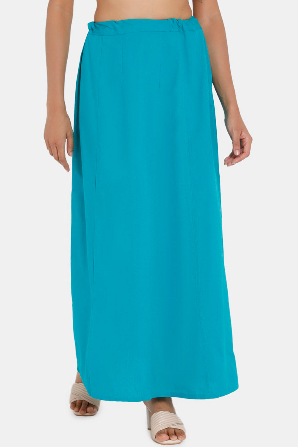 Premium 100% Cotton Saree Inskirt in Popular Colors | Naidu 6-Part Saree Hall Petticoat HC36 | Teals