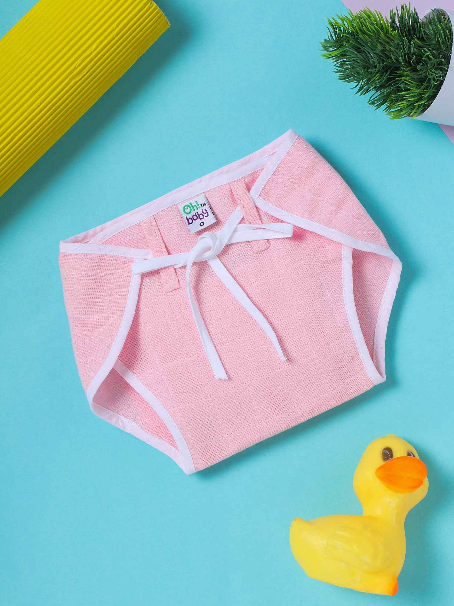 Oh Baby Plain Round Nappies Pink - Rdpl - Naidu Hall Family Store