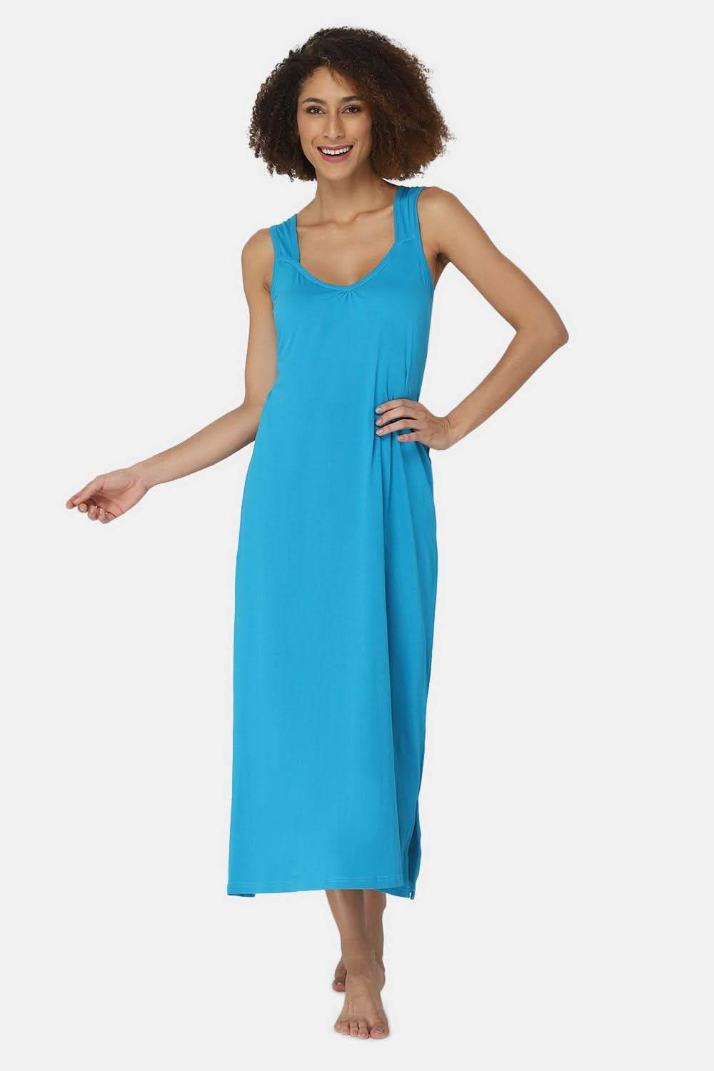 Intimacy Sleeveless Full-Length Night Slip | Ultra-Soft Cotton Comfort for All Seasons - Naidu Hall Family Store