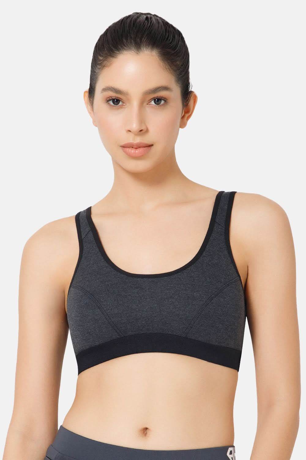 Naidu Hall Cotton Sports Bra - Erica | High Coverage, Cut & Sew Design, Effortless Comfort - Naidu Hall Family Store