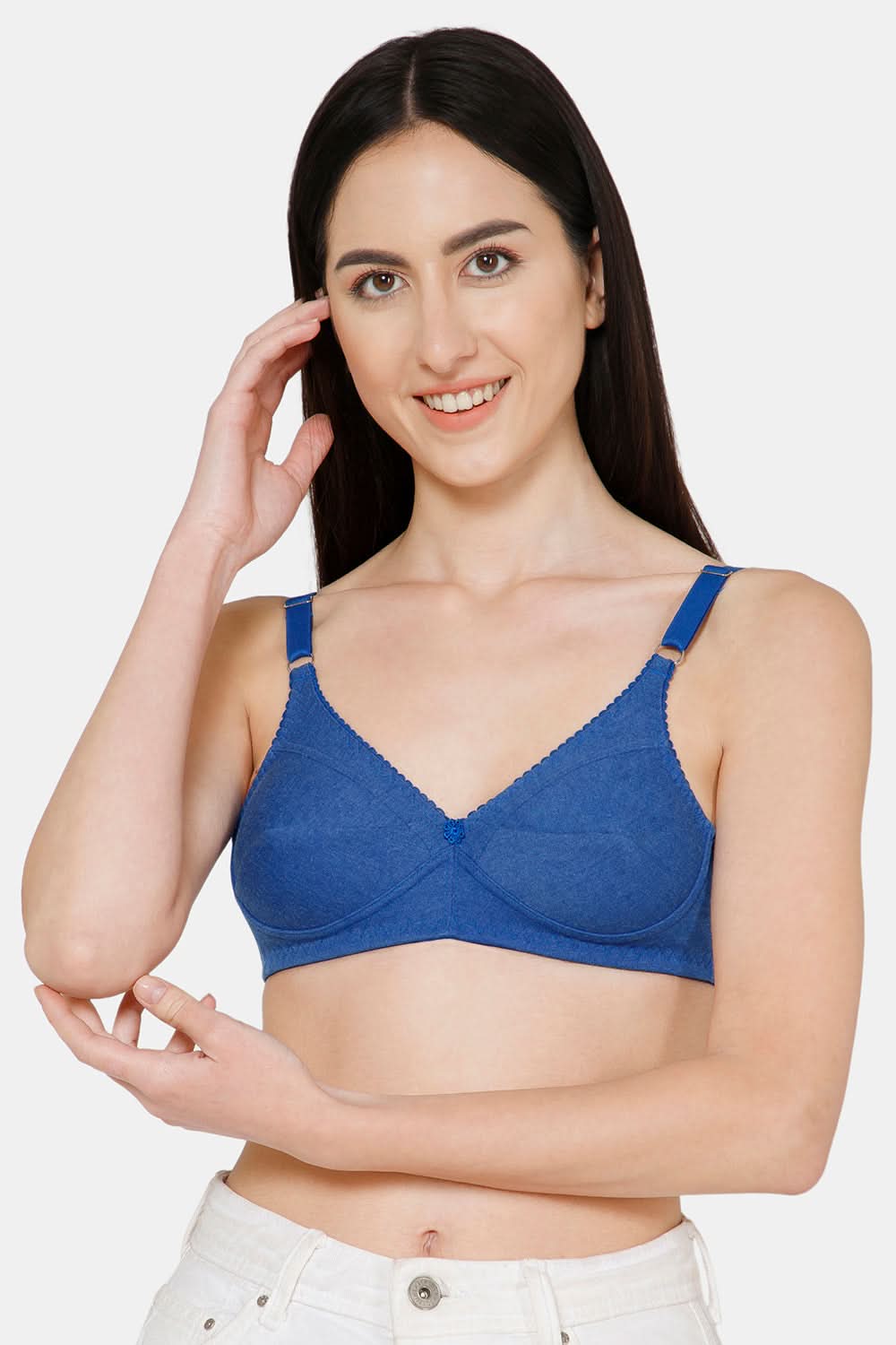 Naidu Hall Charmi Cotton Blend High-Coverage Non-Wired Saree and Salwar Bra with Adjustable Straps