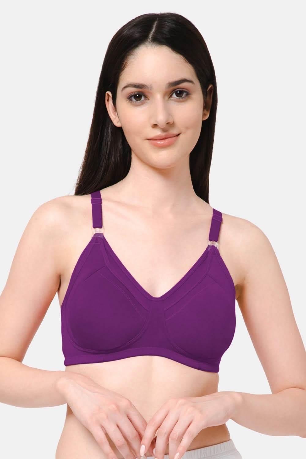 High Coverage Intimacy Nursing Bra - Maternity Bra - Magic Purple - FB07 - Naidu Hall Family Store