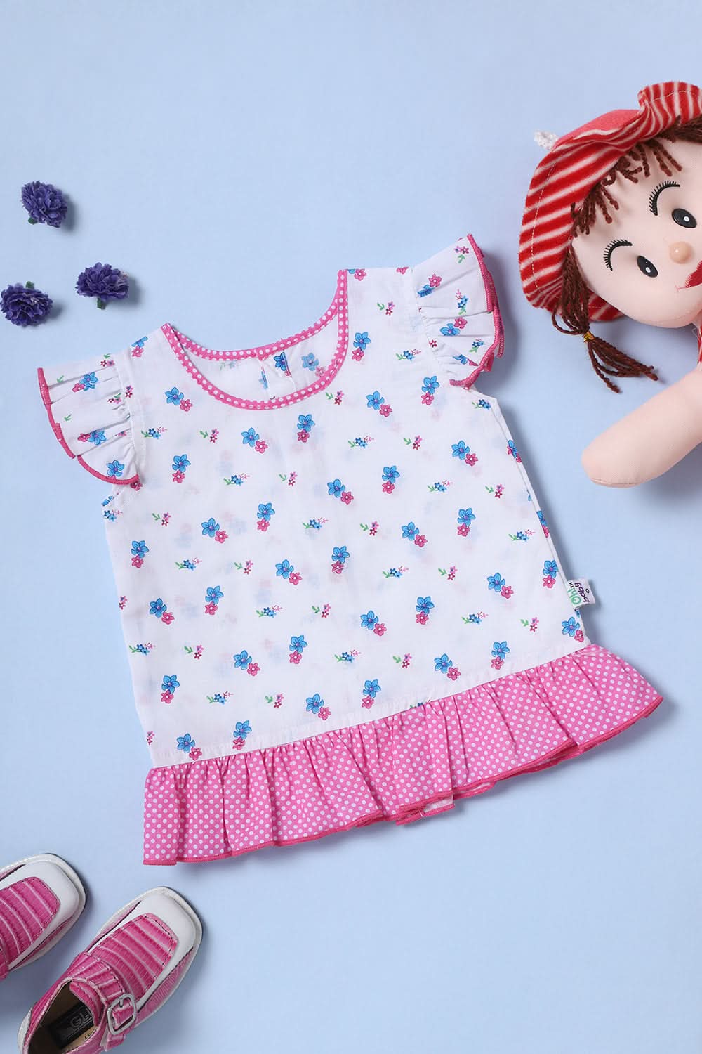 Oh Baby Printed Back Open-Button Assorted - Tv06