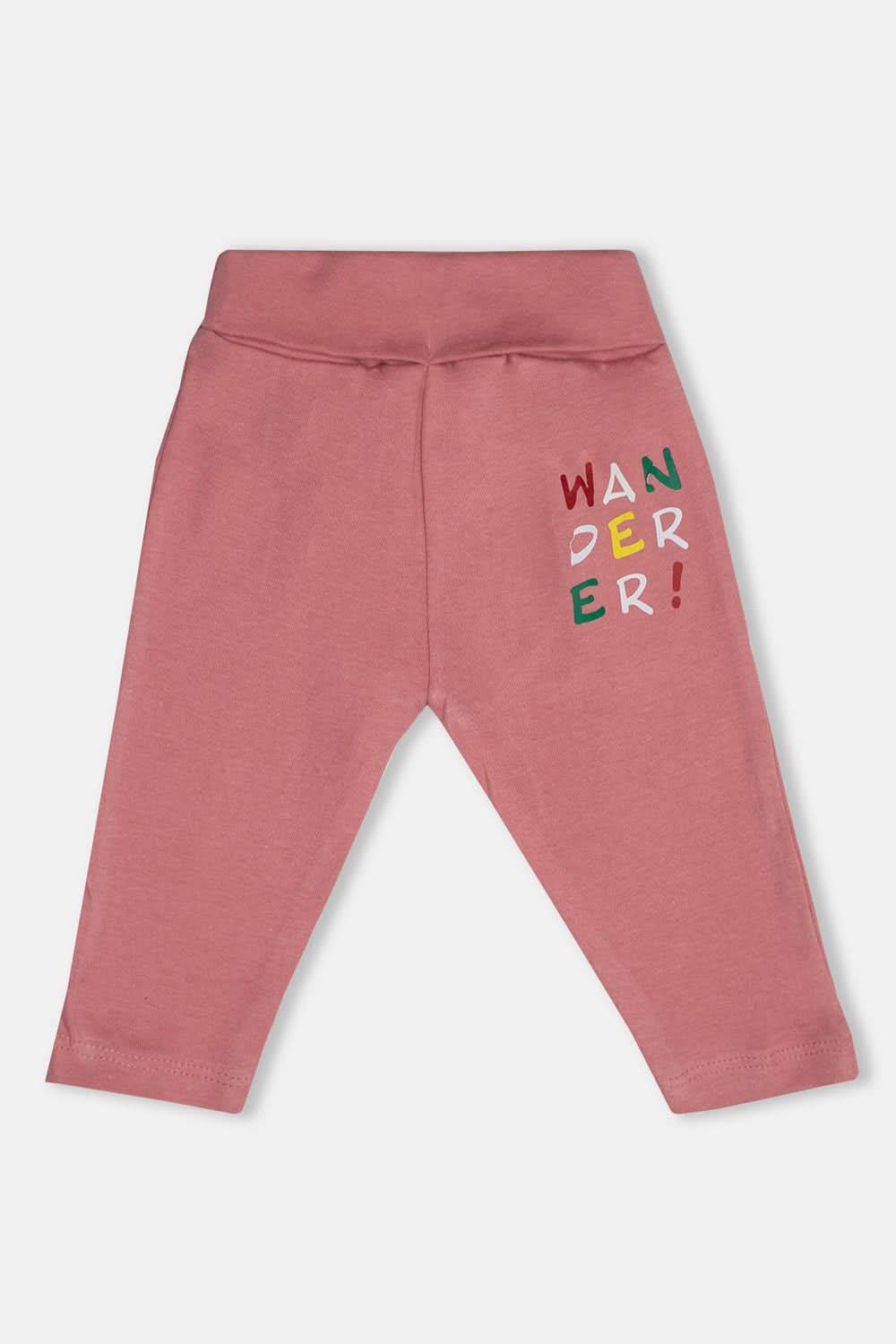 Oh Baby Cotton Interlock Knit Animal Print Pant Pack Of - 2 - Pink & Assorted - Tr01 - Naidu Hall Family Store