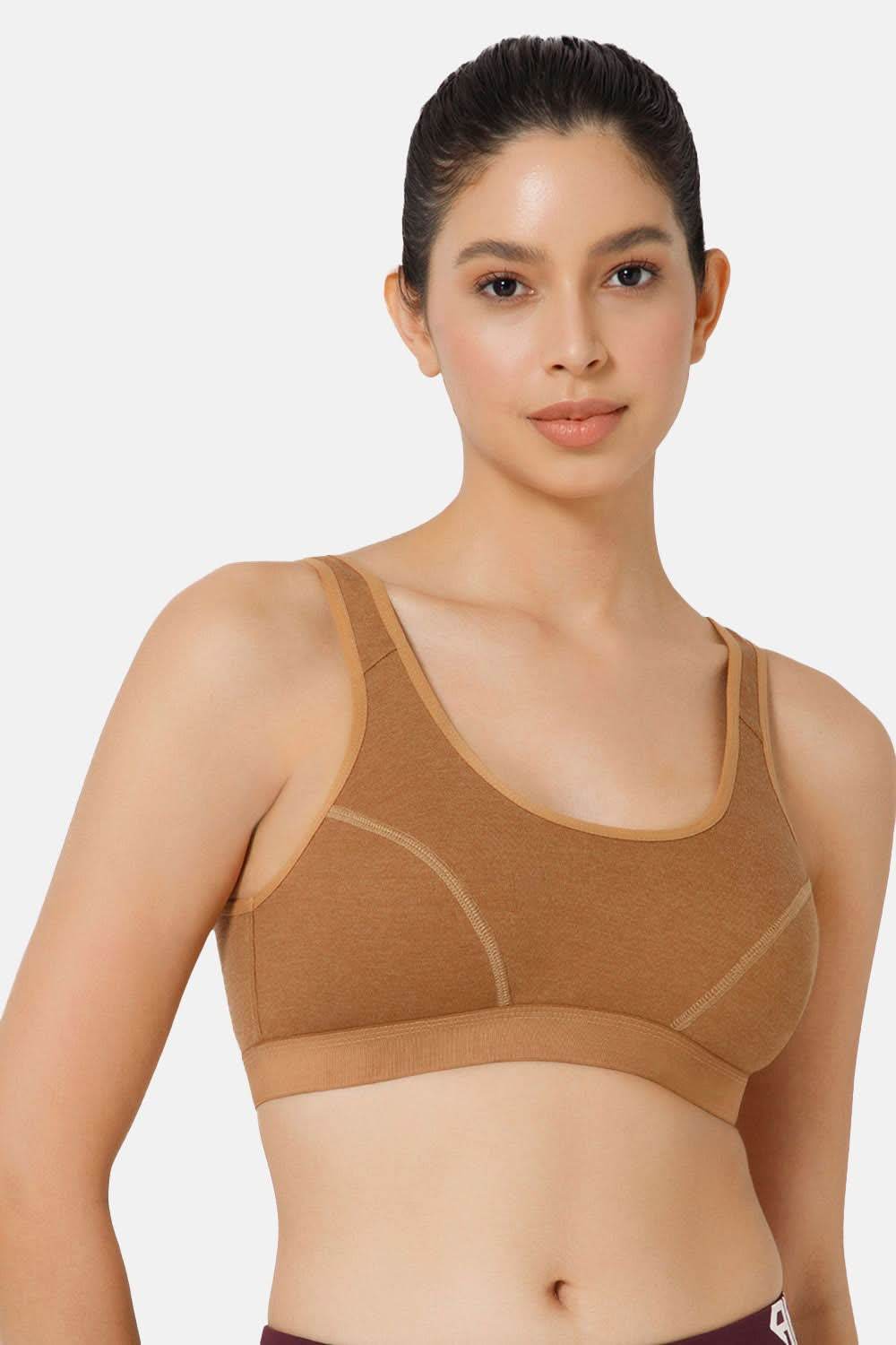 Naidu Hall Cotton Sports Bra - Erica | High Coverage, Cut & Sew Design, Effortless Comfort - Naidu Hall Family Store