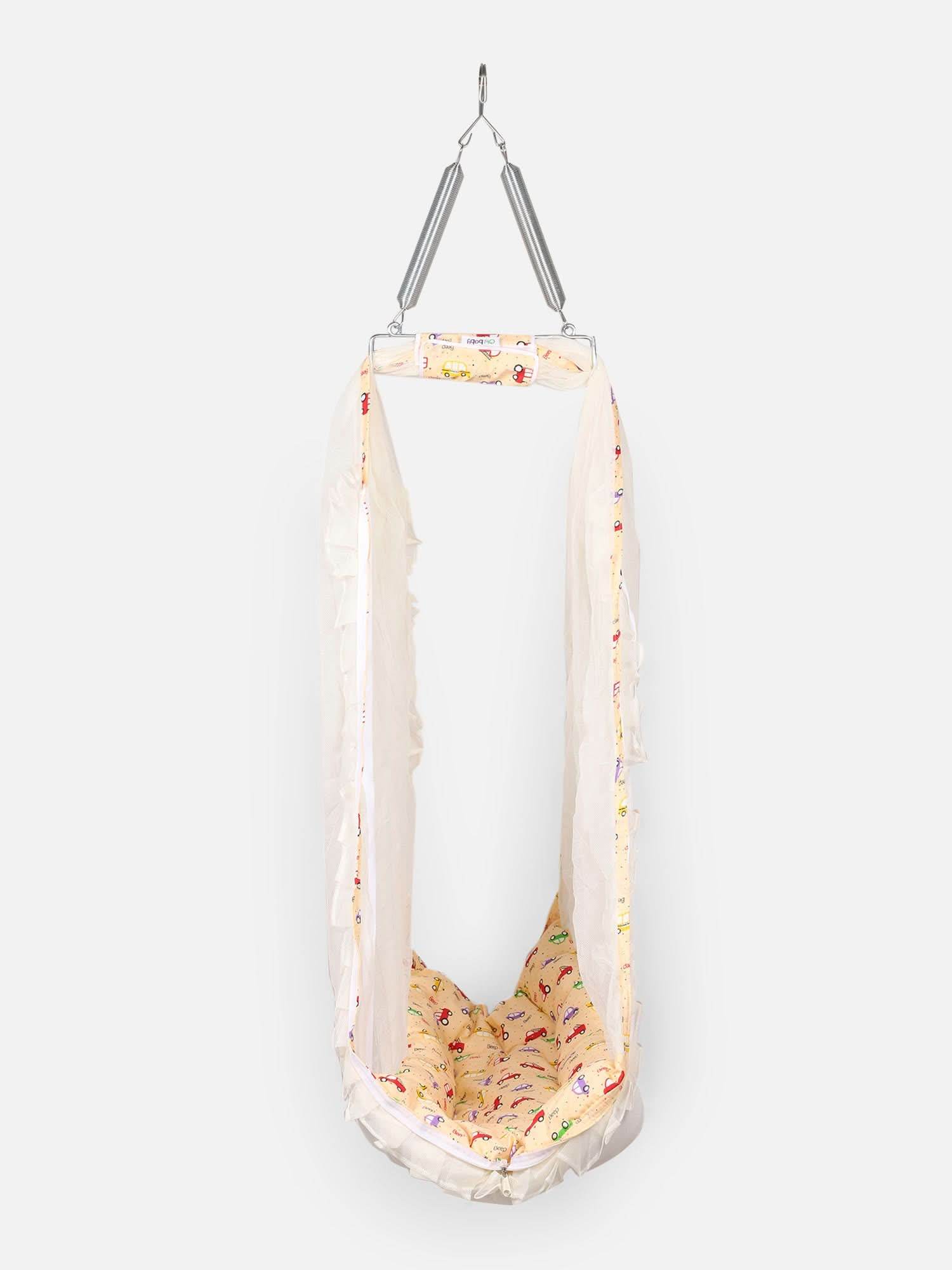 Oh Baby Printed Thuli Mosquito Bed Cream - Cotton - Naidu Hall Family Store