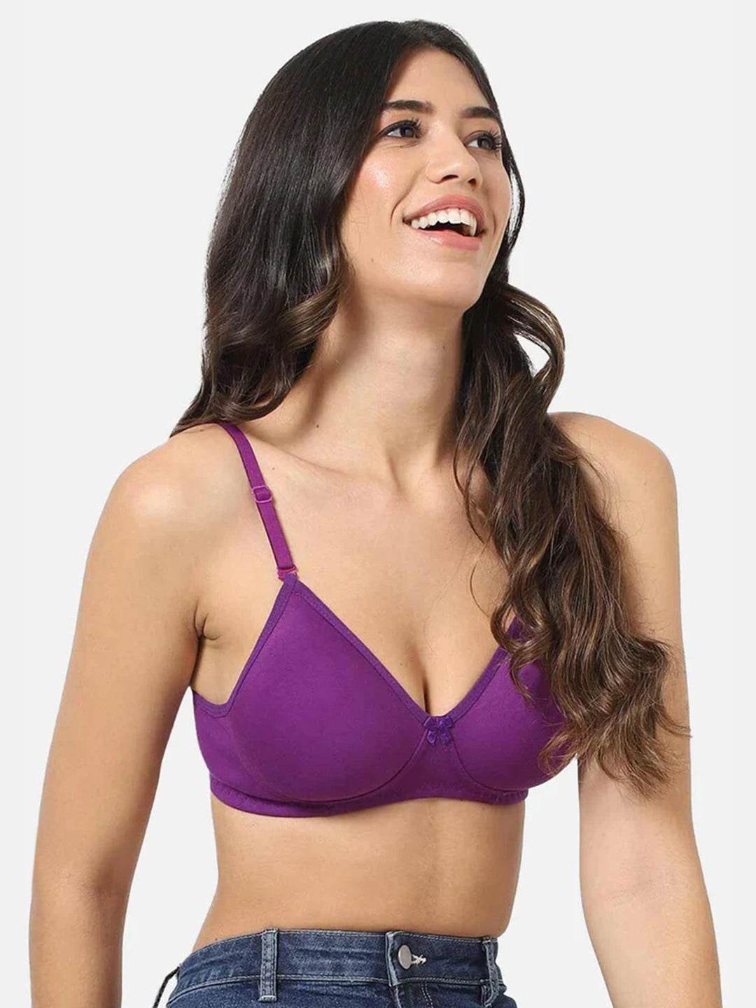 Fashionable Non-Wired Non-Padded Back Closure Intimacy Everyday T-Shirt Bra - Blue Shades - ES06 - Naidu Hall Family Store