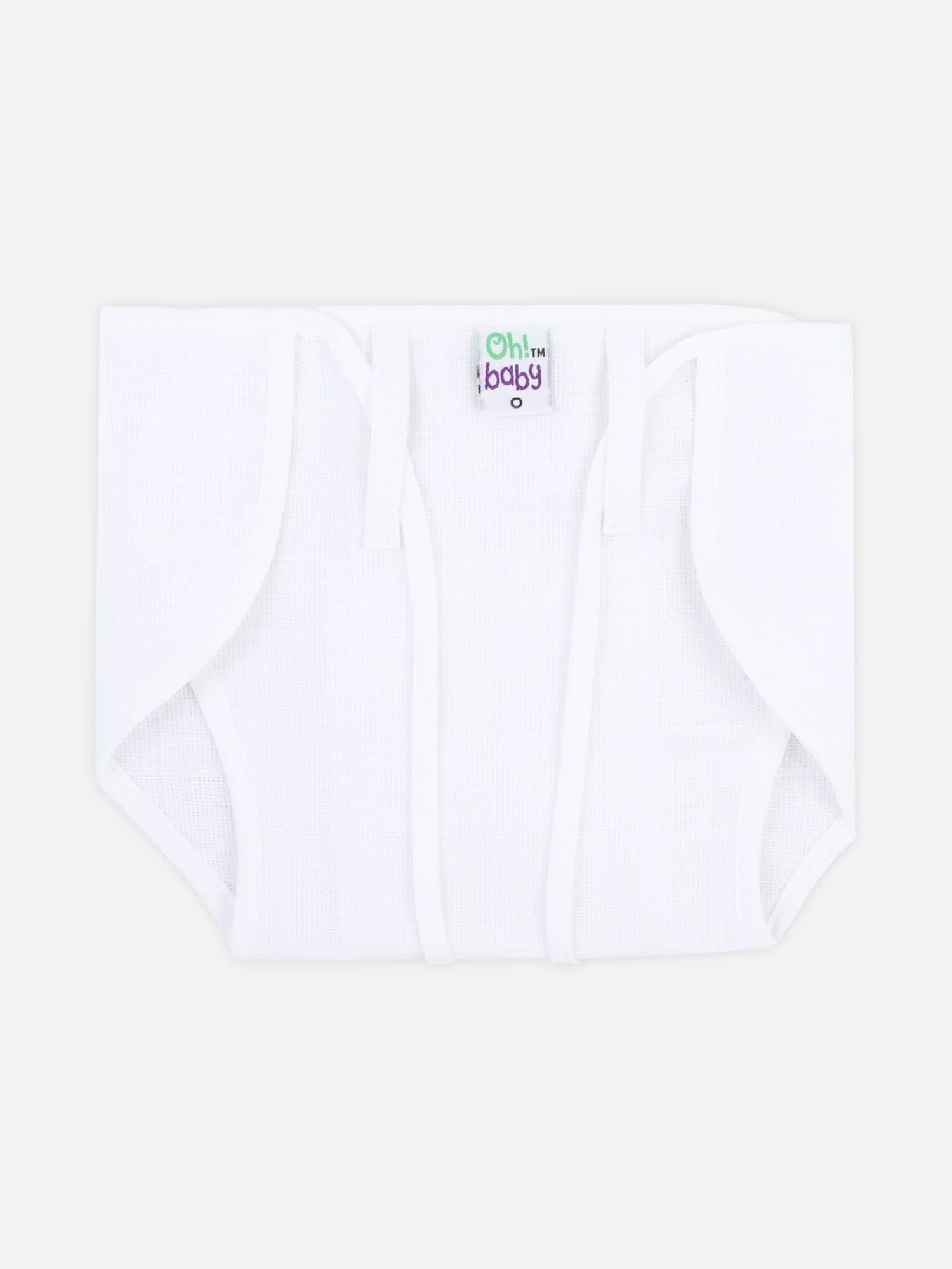 Oh Baby Plain Round Nappies White - Rdpl - Naidu Hall Family Store