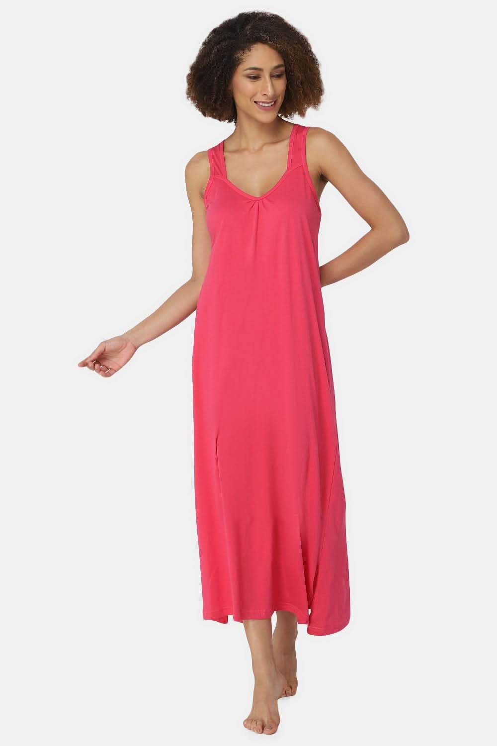 Intimacy Sleeveless Full-Length Night Slip | Ultra-Soft Cotton Comfort for All Seasons - Naidu Hall Family Store