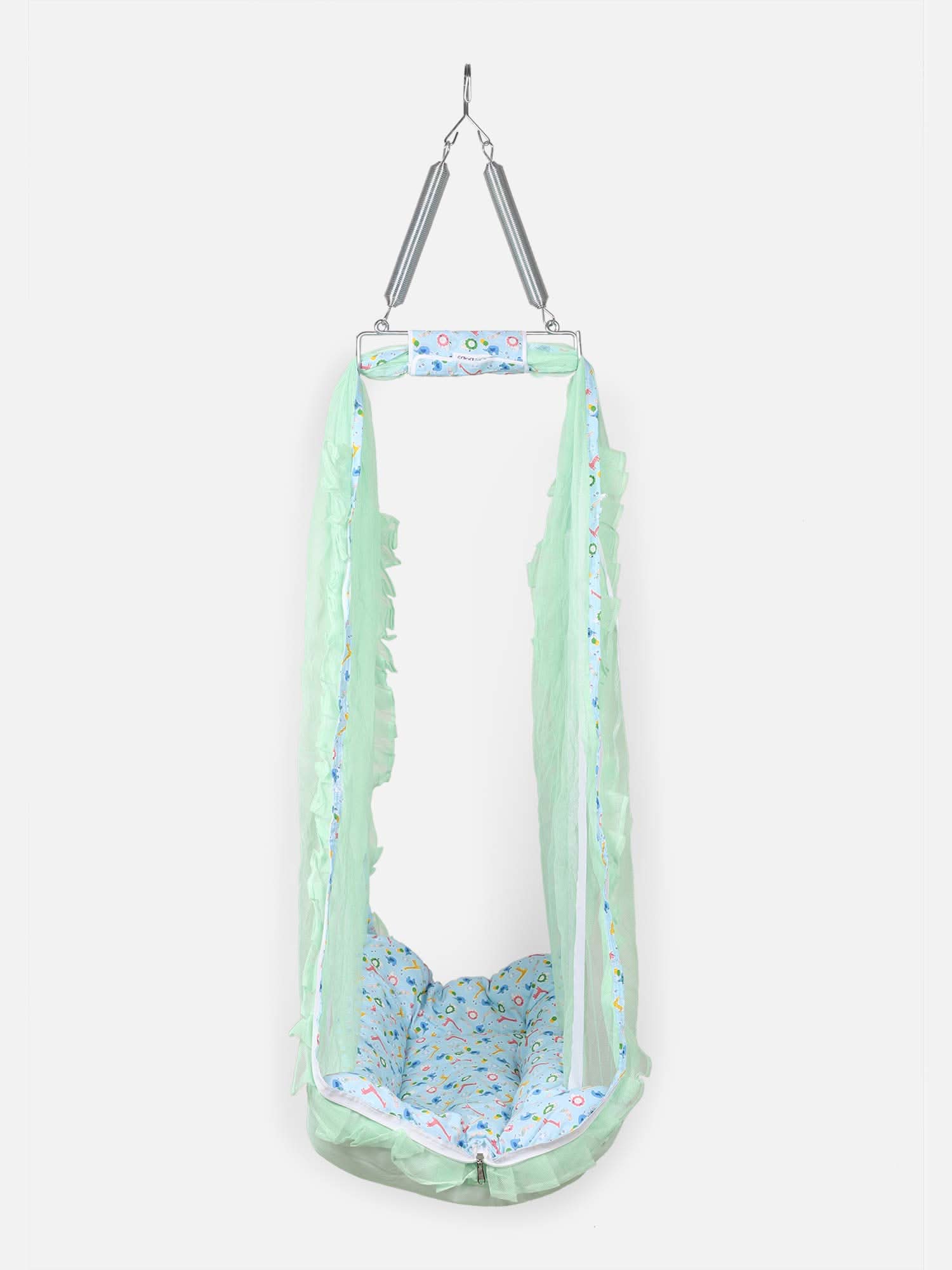 Oh Baby 100% Cotton Printed Infants Thuli Mosquito Net Bed for Kids - Bepr