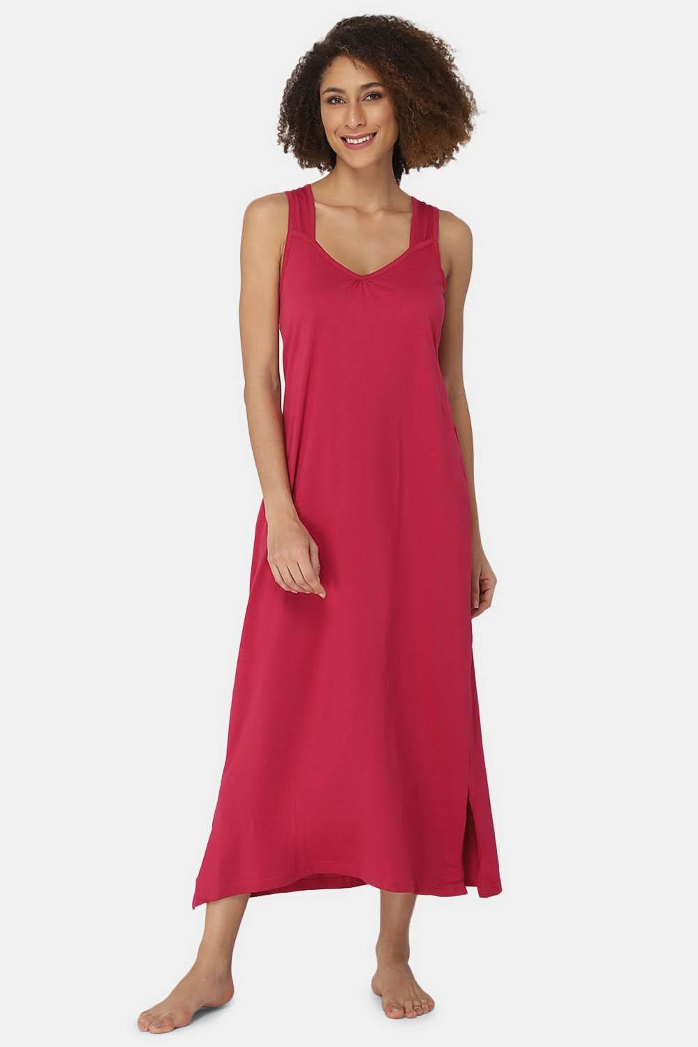 Intimacy Sleeveless Full-Length Night Slip | Ultra-Soft Cotton Comfort for All Seasons - Naidu Hall Family Store
