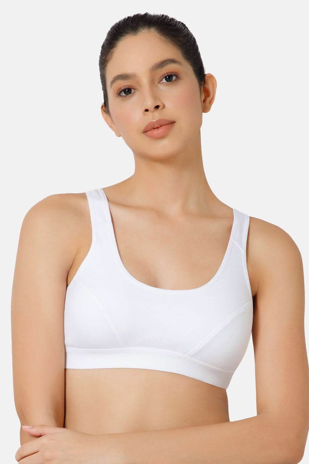 Naidu Hall Cotton Sports Bra - Erica | High Coverage, Cut & Sew Design, Effortless Comfort - Naidu Hall Family Store