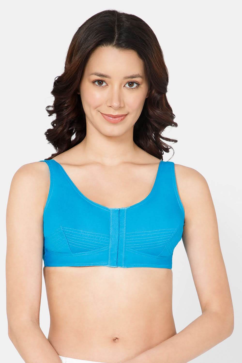 High Coverage Non-Wired Non-Padded Broad Strap Front Open Saree Bra - NHPB - Naidu Hall Family Store