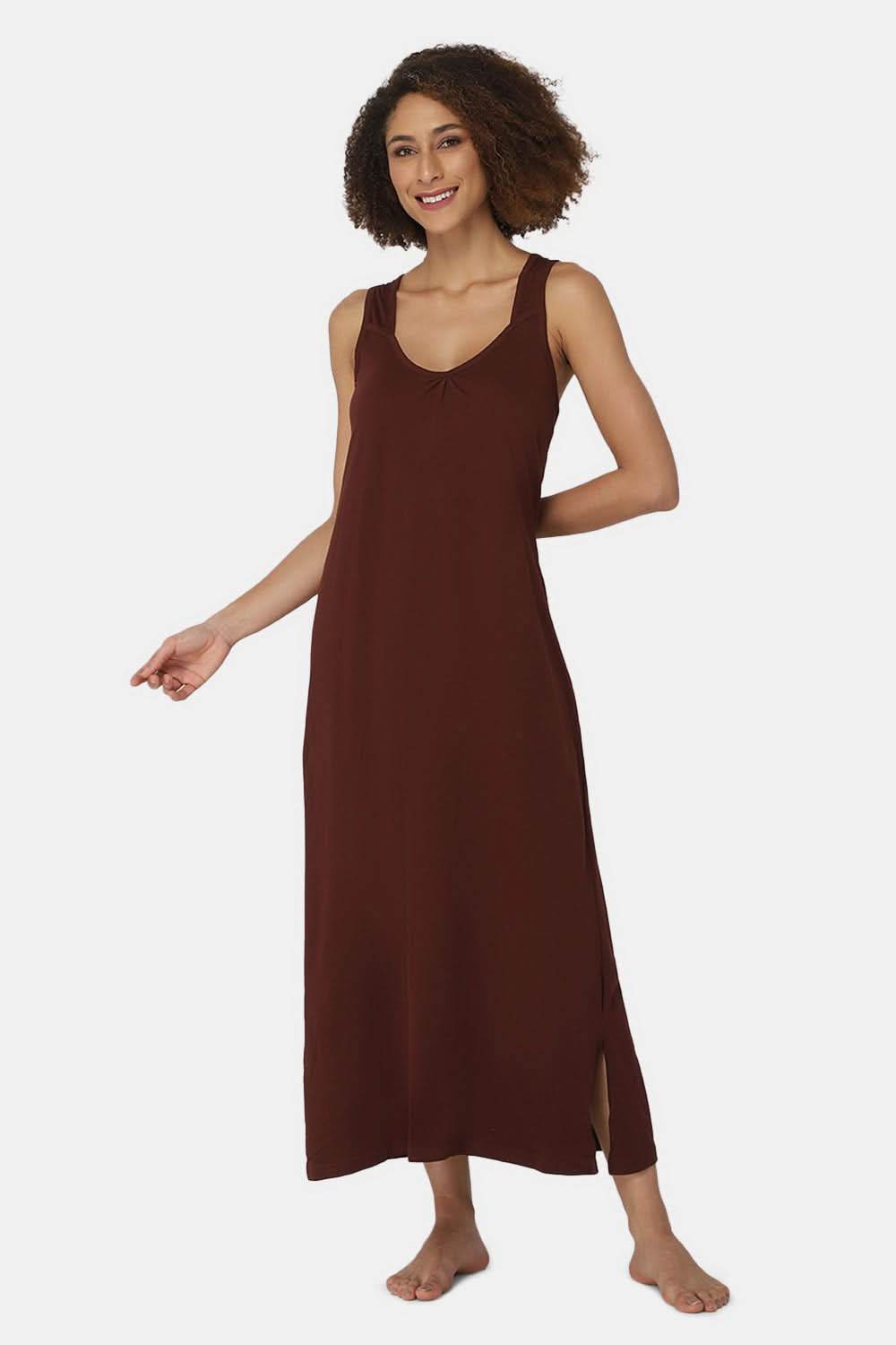 Intimacy Sleeveless Full-Length Night Slip | Ultra-Soft Cotton Comfort for All Seasons - Naidu Hall Family Store